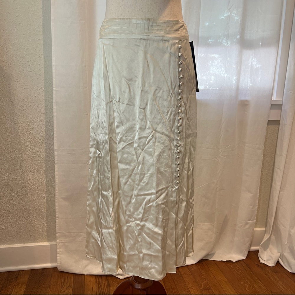 The Kooples Cream Button-Accent Maxi Skirt. Size 6. NWT.